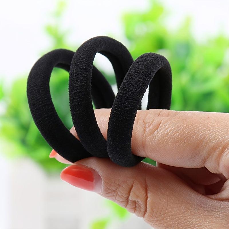 100pcs Seamless Hair Ties No Damage Elastic Ponytail Holders