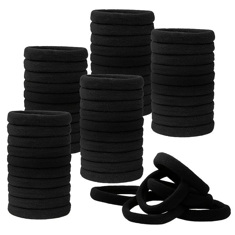 100pcs Seamless Hair Ties No Damage Elastic Ponytail Holders