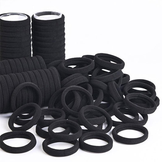 100pcs Seamless Hair Ties No Damage Elastic Ponytail Holders