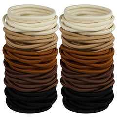 120pcs Elastic Hair Ties for Thick Curly Hair