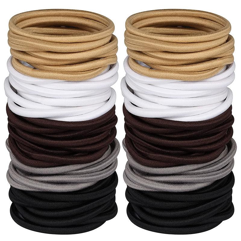 120pcs Elastic Hair Ties for Thick Curly Hair