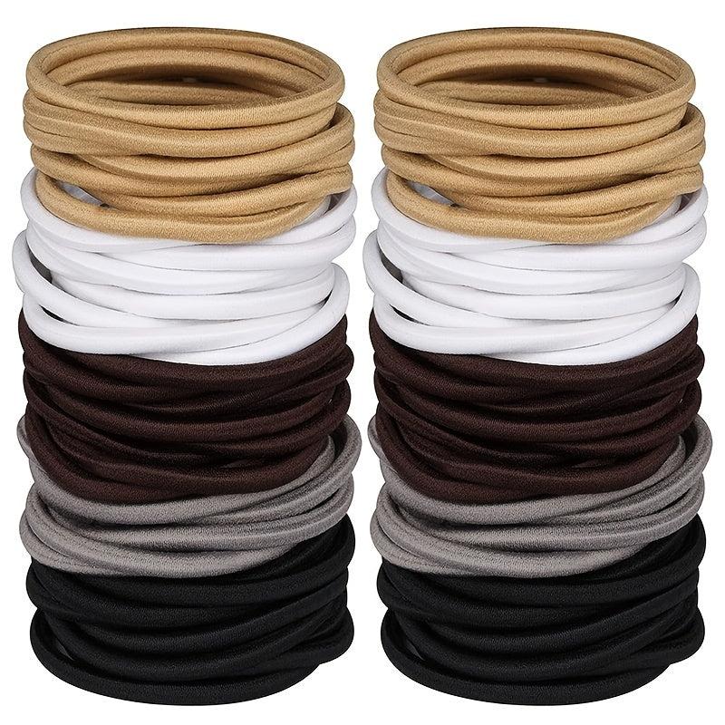 120pcs Elastic Hair Ties for Thick Curly Hair