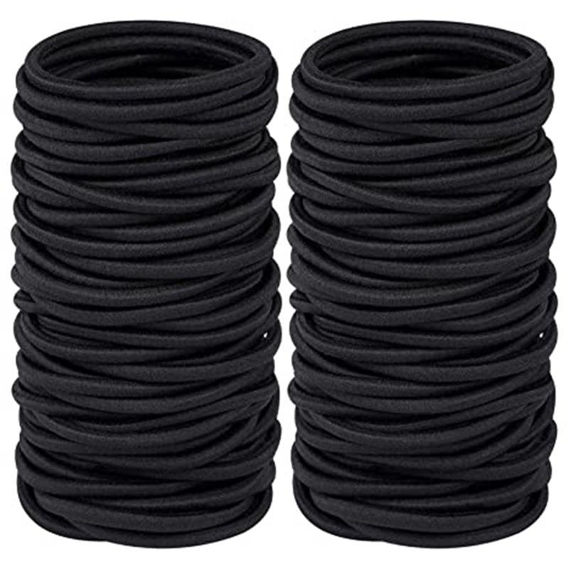 120pcs Elastic Hair Ties for Thick Curly Hair