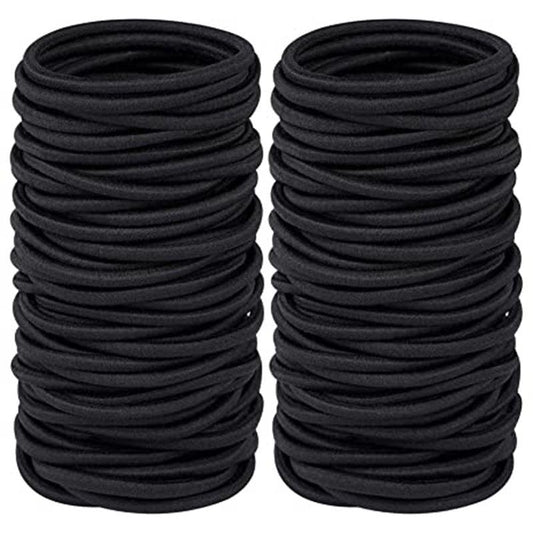 120pcs Elastic Hair Ties for Thick Curly Hair