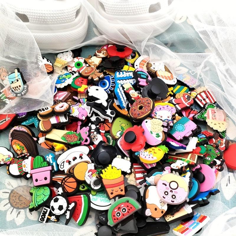 30PCS Shoe Charms Cartoon Clogs Sandal PVC Decoration Unisex