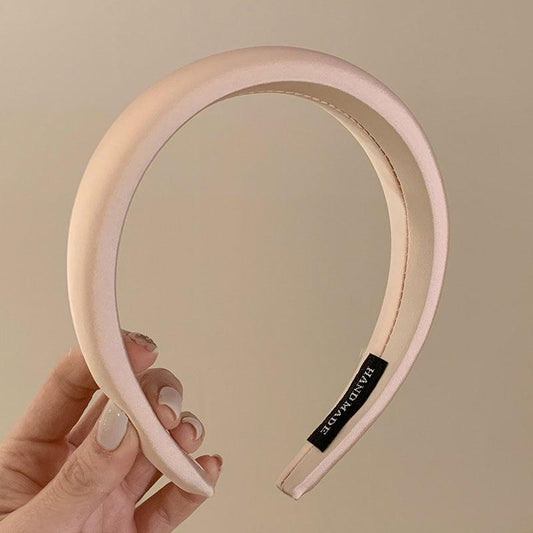 Solid Satin Wide Brim Headband for Women