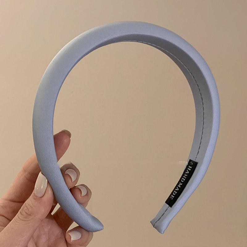 Solid Satin Wide Brim Headband for Women