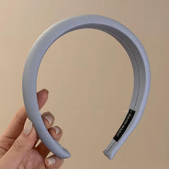 Solid Satin Wide Brim Headband for Women
