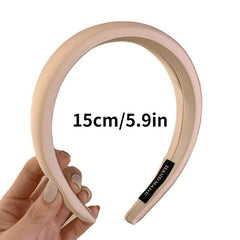 Solid Satin Wide Brim Headband for Women