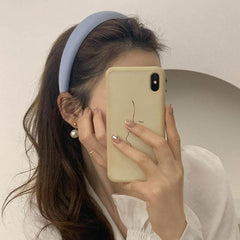 Solid Satin Wide Brim Headband for Women