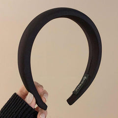 Solid Satin Wide Brim Headband for Women