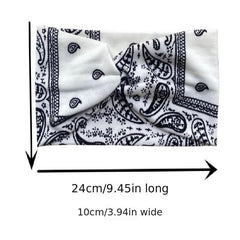 Boho Style Headband Yoga Hair Band Sports Headband Turban Paisley Pattern
