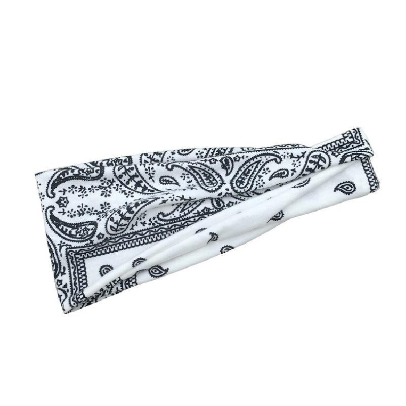 Boho Style Headband Yoga Hair Band Sports Headband Turban Paisley Pattern