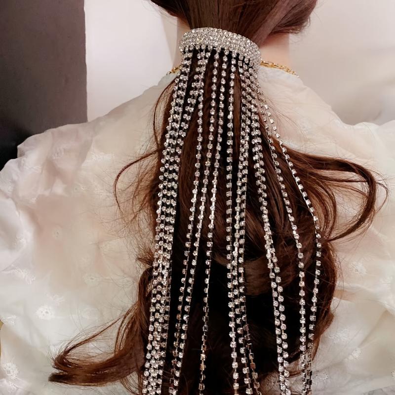 Bling Hair Clips Rhinestone Tassel Hair Clip Sweet Butterfly Hair Accessories