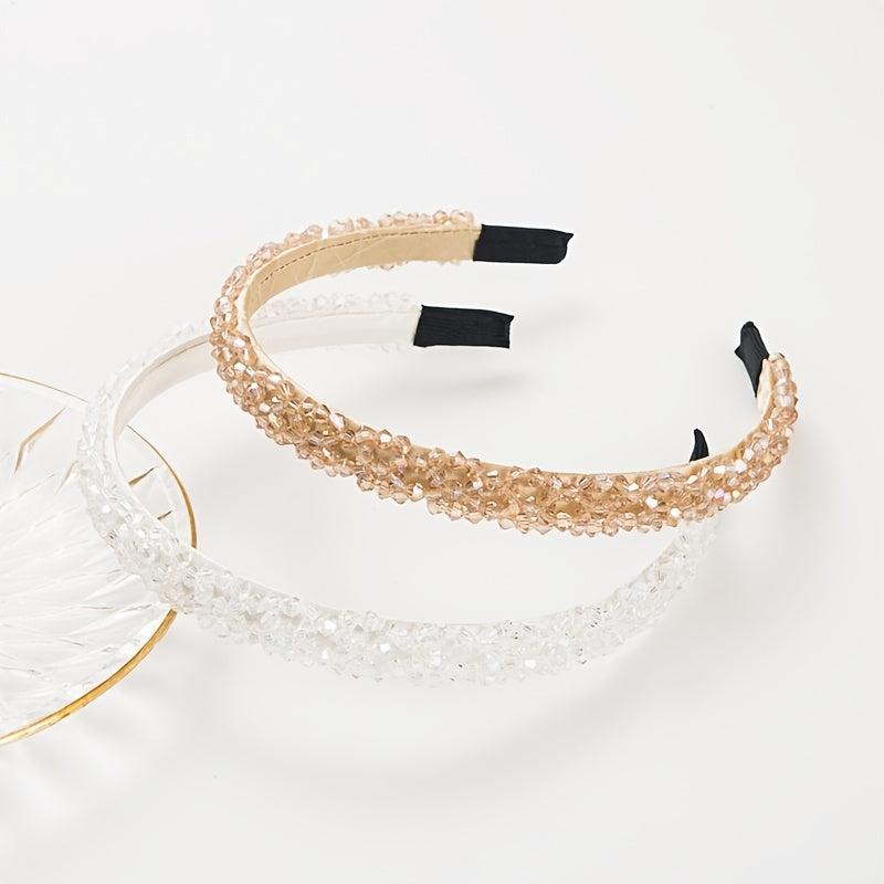 Crystal Beads Headbands Bling Rhinestone Hairband Hair Hoop Band
