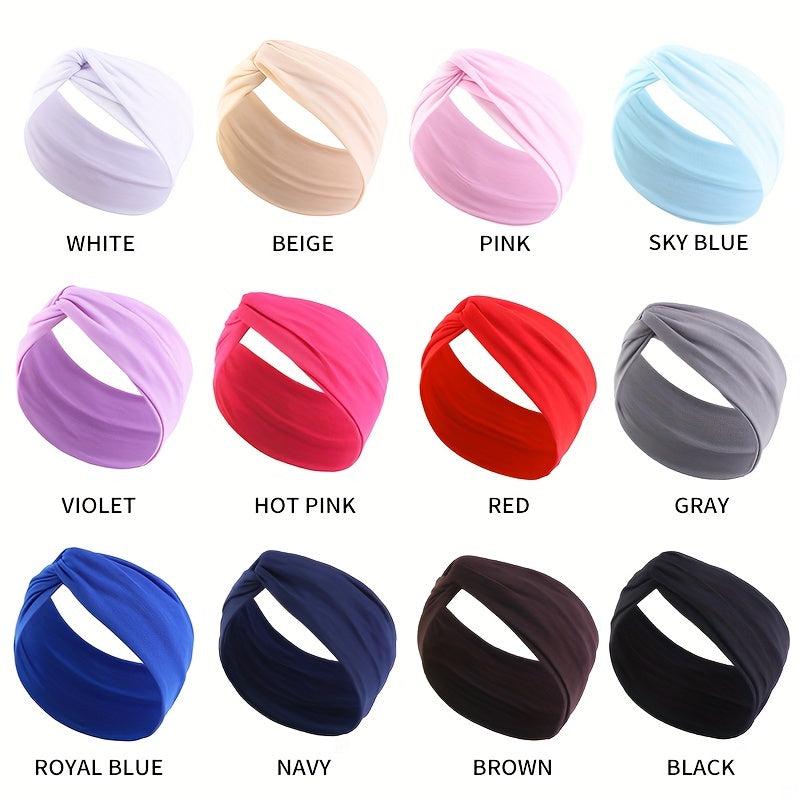 Women Headband Twist Stretch Turban Yoga Head Band Hair Accessories