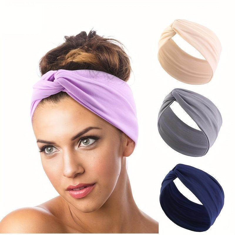 Women Headband Twist Stretch Turban Yoga Head Band Hair Accessories