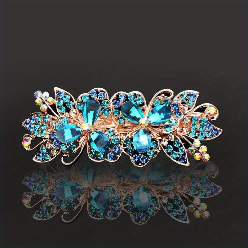 Rhinestone Back Head Clip Hair Accessory