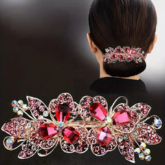 Rhinestone Back Head Clip Hair Accessory