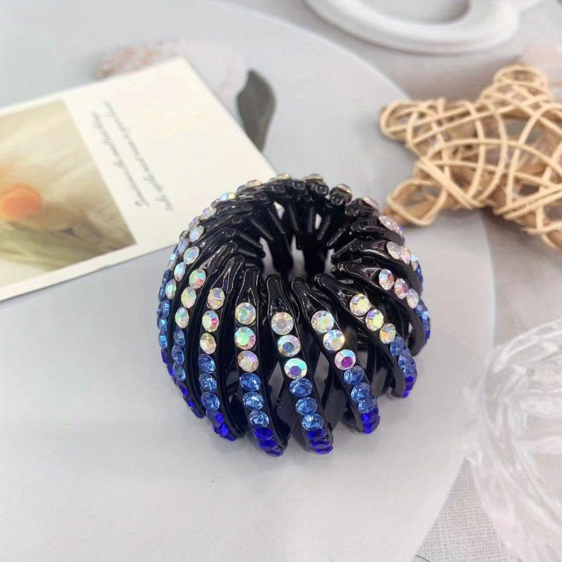 Rhinestone Hair Clip Ponytail Holder Bird Nest Shape Headwear