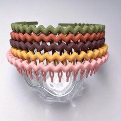 5pcs Non Slip Wavy Hairband For Girls Wave Head Bands Toddler Baby Hairband