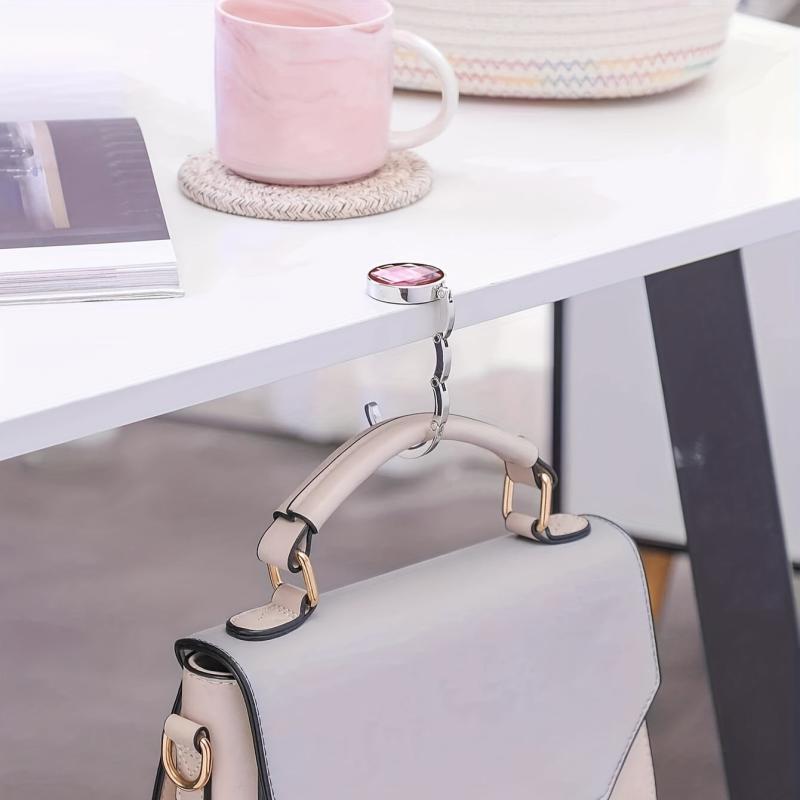 Bag Holder Handbag Hanger Folding Hook Holder Portable Key Ring Rack