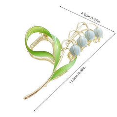 Lily Flower Hair Claw Clips Large Metal Hair Clip