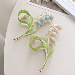 Lily Flower Hair Claw Clips Large Metal Hair Clip