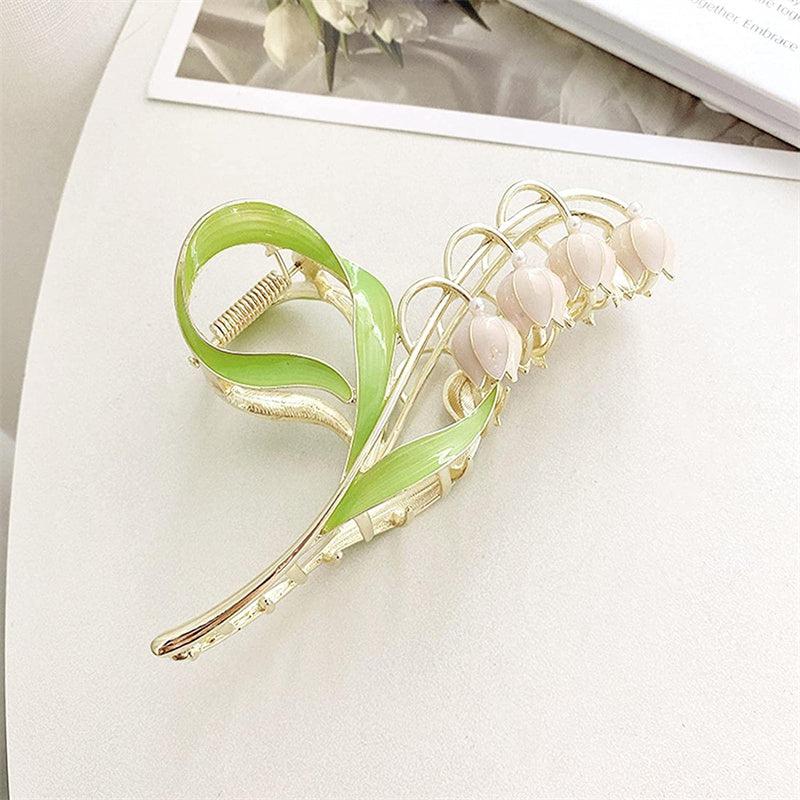 Lily Flower Hair Claw Clips Large Metal Hair Clip
