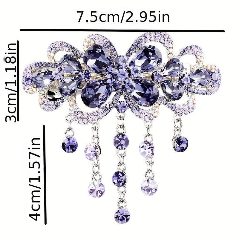 Floral Crystal Tassel Hair Clip Hair Accessories For Women