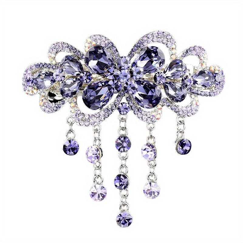 Floral Crystal Tassel Hair Clip Hair Accessories For Women