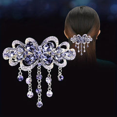 Floral Crystal Tassel Hair Clip Hair Accessories For Women