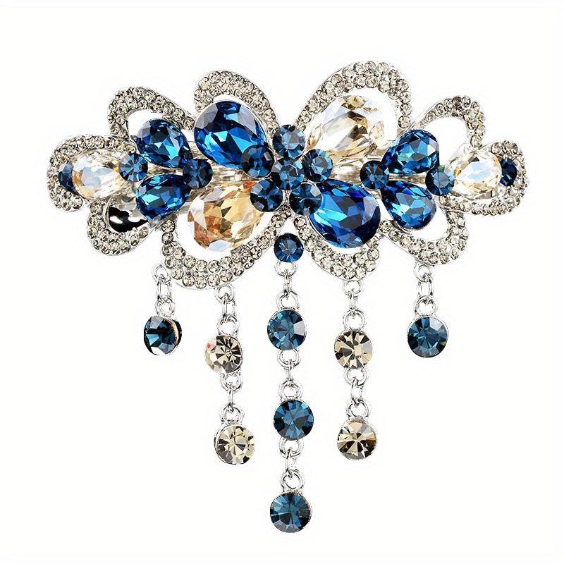 Floral Crystal Tassel Hair Clip Hair Accessories For Women