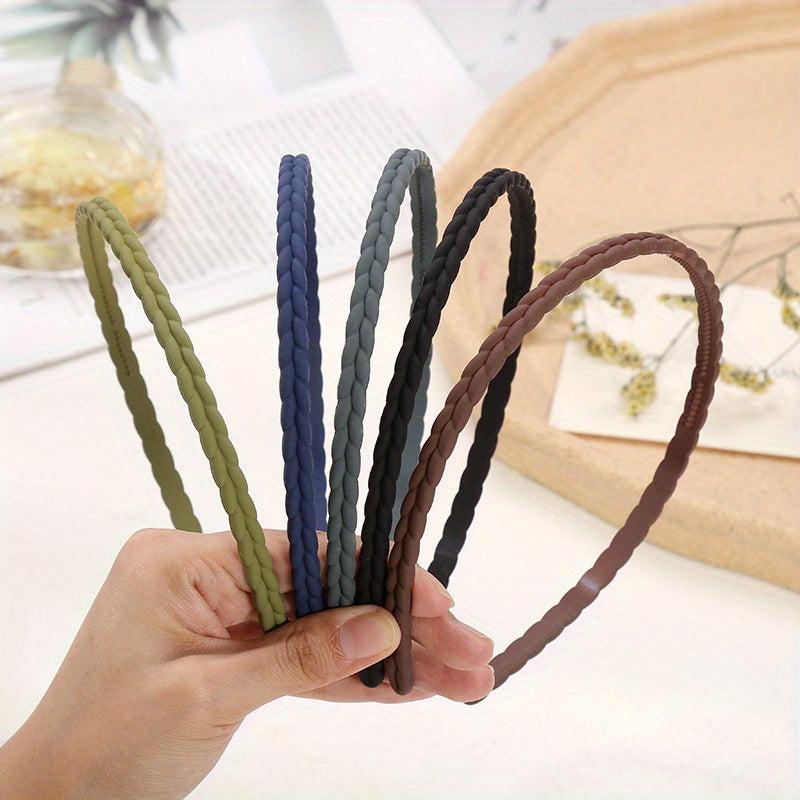 10pcs Thin Plastic Headbands for Girls and Women