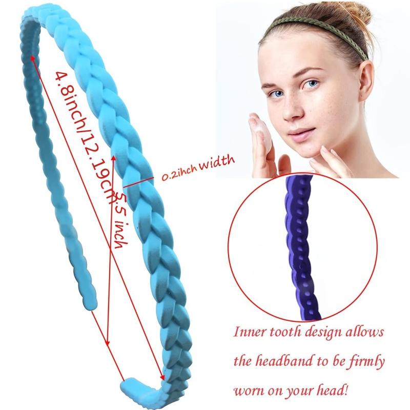10pcs Thin Plastic Headbands for Girls and Women