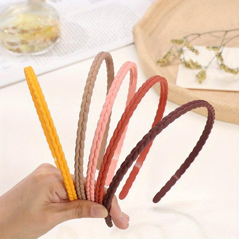 10pcs Thin Plastic Headbands for Girls and Women