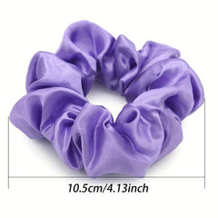 40pcs Y2K Colorful Scrunchies Hair Tie Solid Hair Rope Silky Hair Ring Ponytail
