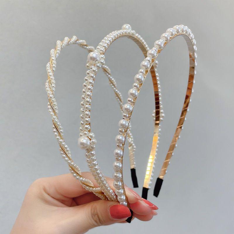 3pcs Faux Pearl Hairbands Bridal Hair Hoop Wedding Hair Accessories