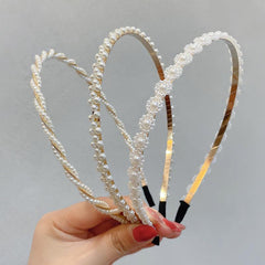 3pcs Faux Pearl Hairbands Bridal Hair Hoop Wedding Hair Accessories