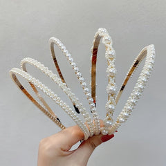 3pcs Faux Pearl Hairbands Bridal Hair Hoop Wedding Hair Accessories