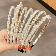 3pcs Faux Pearl Hairbands Bridal Hair Hoop Wedding Hair Accessories