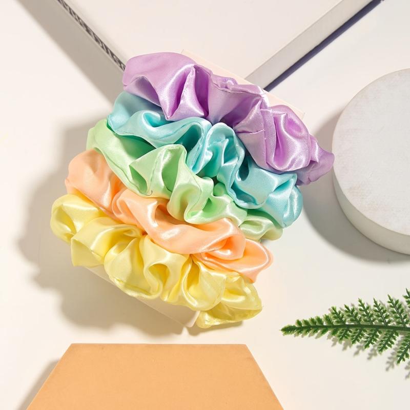 Colorful Scrunchies Hair Tie Elastics Soft Hair Bands