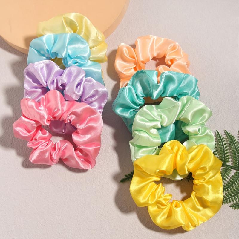 Colorful Scrunchies Hair Tie Elastics Soft Hair Bands