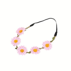 Hippie Flower Headband Stretchy Headdress Boho Hair Accessories For Women