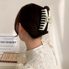 Solid Hair Claw Grab Banana Clip Non Slip Hair Styling Accessory