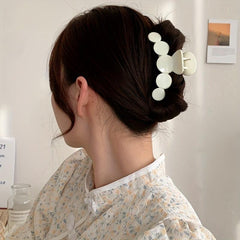 Solid Hair Claw Grab Banana Clip Non Slip Hair Styling Accessory