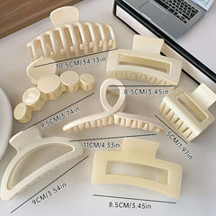 Solid Hair Claw Grab Banana Clip Non Slip Hair Styling Accessory