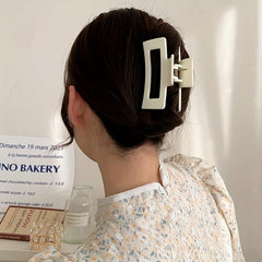 Solid Hair Claw Grab Banana Clip Non Slip Hair Styling Accessory