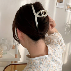 Solid Hair Claw Grab Banana Clip Non Slip Hair Styling Accessory