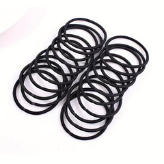 50pcs Solid Minimalist Scrunchie Elastic Hair Tie Non Slip Ponytail Holder